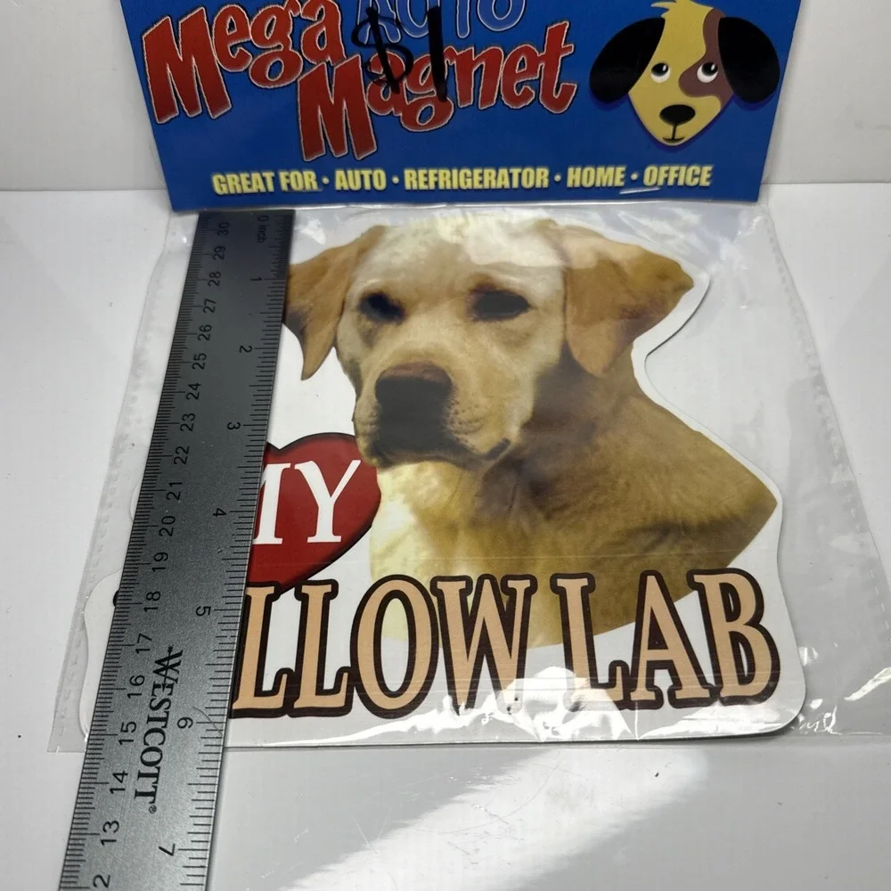 YELLOW Lab Labrador Retriever Mega Auto Car Fridge‎ Magnet Lovely
